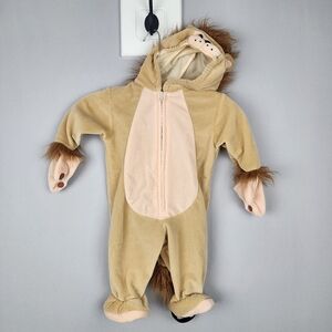 Halloween Costume Lion Fuzzy Zip Up Sz 3 - 6 Months